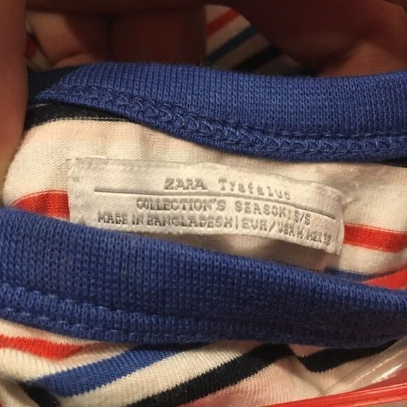 Zara Striped MIDI Dress Sm Nautical sleeveless - Picture 6 of 6